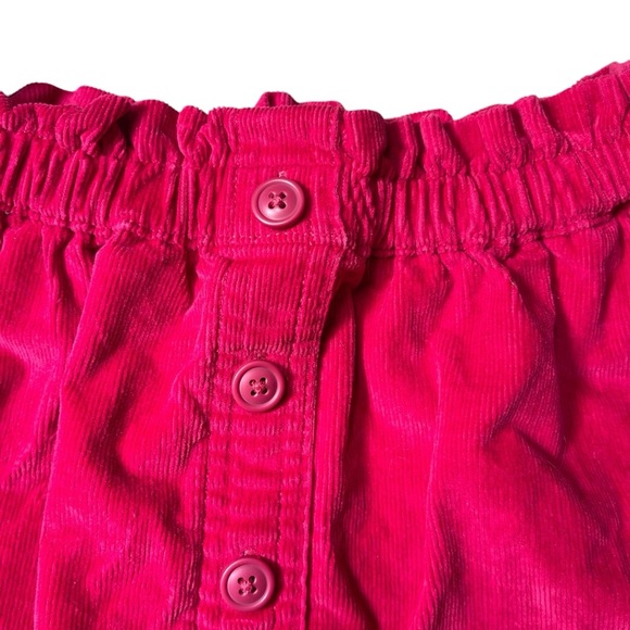Crewcuts Girls Hot Pink Corduroy Skirt with Buttons Size 8 - Picture 2 of 5